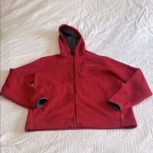 Eddie Bauer Red First Ascent FreeHeat Waffle Full Zip Hoodie Size Large